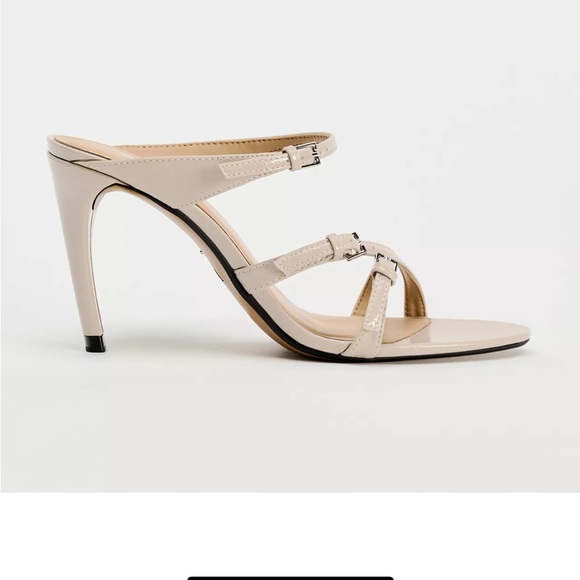 Zara Nude Strappy High Heel Sandals - Picture 3 of 3